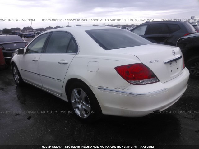 JH4KB16598C001863 - 2008 ACURA RL WHITE photo 3