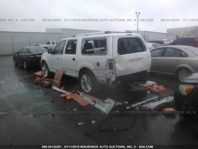 1FMJK1MT0GEF31278 - 2016 FORD EXPEDITION EL PLATINUM WHITE photo 3