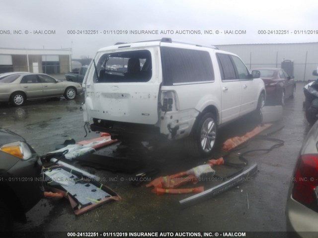 1FMJK1MT0GEF31278 - 2016 FORD EXPEDITION EL PLATINUM WHITE photo 4