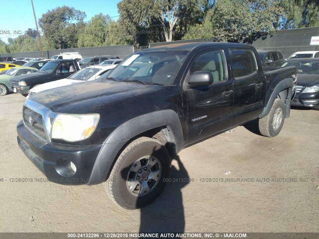 5TEJU62N58Z470461 - 2008 TOYOTA TACOMA DOUBLE CAB PRERUNNER BLACK photo 2