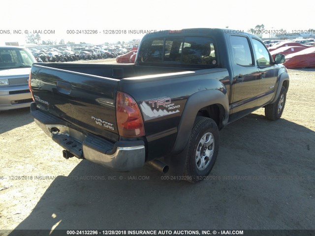 5TEJU62N58Z470461 - 2008 TOYOTA TACOMA DOUBLE CAB PRERUNNER BLACK photo 4