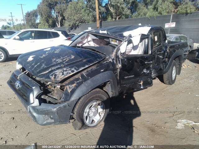 3TMJU4GN5EM167556 - 2014 TOYOTA TACOMA DOUBLE CAB PRERUNNER BLACK photo 2