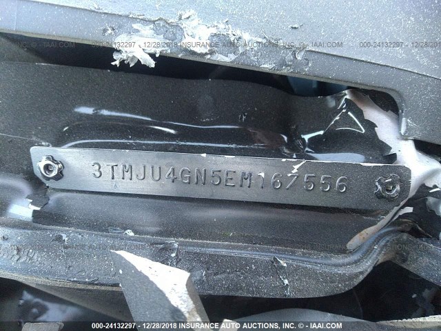 3TMJU4GN5EM167556 - 2014 TOYOTA TACOMA DOUBLE CAB PRERUNNER BLACK photo 9