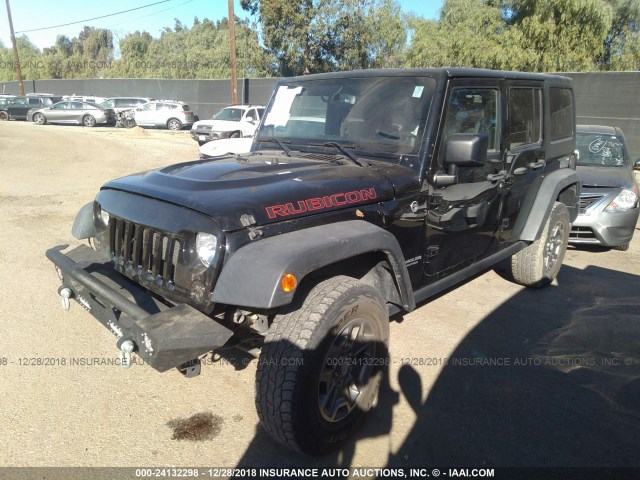 1C4BJWFG9EL137778 - 2014 JEEP WRANGLER UNLIMITE RUBICON BLACK photo 2