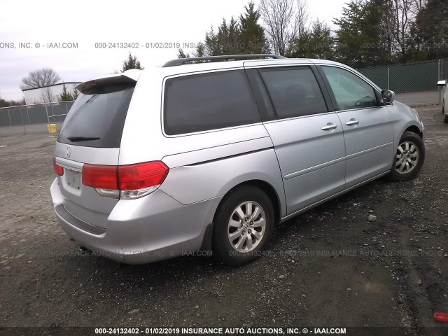 5FNRL3H73AB099840 - 2010 HONDA ODYSSEY EXL SILVER photo 4