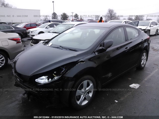 KMHDH4AE6DU755174 - 2013 HYUNDAI ELANTRA GLS/LIMITED BLACK photo 2