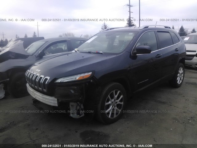 1C4PJLCS2EW167152 - 2014 JEEP CHEROKEE LATITUDE BLUE photo 2