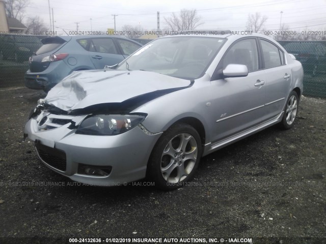 JM1BK323481784037 - 2008 MAZDA 3 S SILVER photo 2