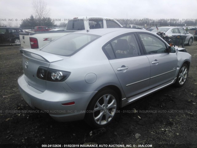 JM1BK323481784037 - 2008 MAZDA 3 S SILVER photo 4