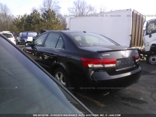 5NPEU46F68H382370 - 2008 HYUNDAI SONATA SE/LIMITED BLACK photo 3