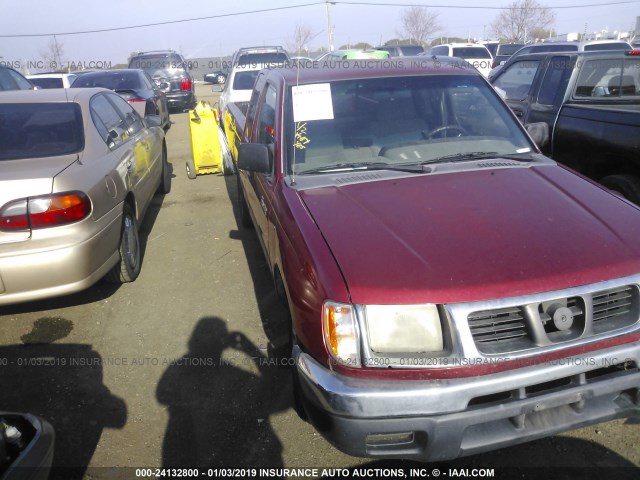 1N6DD26S8YC396843 - 2000 NISSAN FRONTIER KING CAB XE RED photo 1