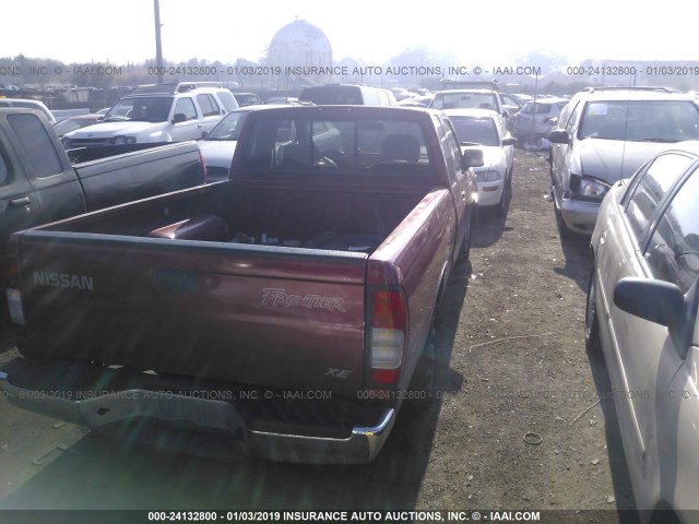 1N6DD26S8YC396843 - 2000 NISSAN FRONTIER KING CAB XE RED photo 4