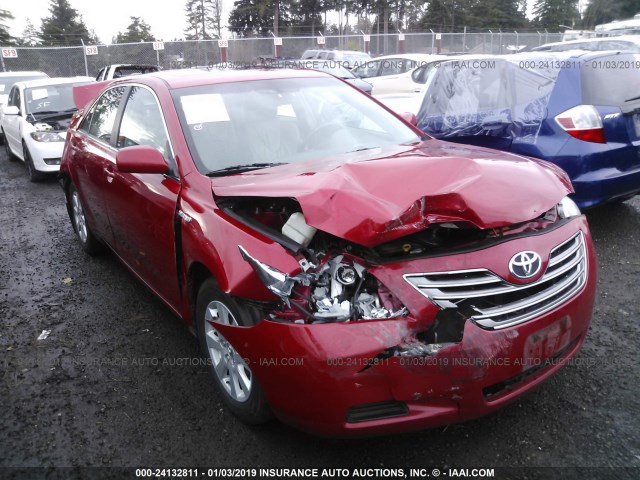 4T1BB46KX9U104869 - 2009 TOYOTA CAMRY HYBRID RED photo 1