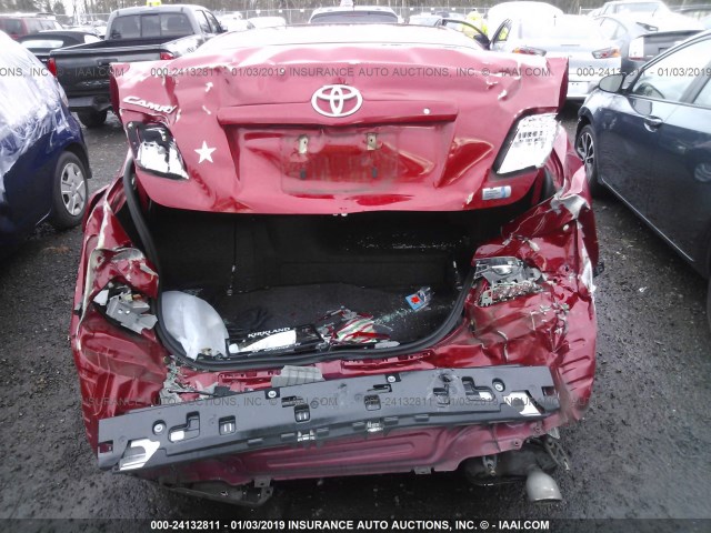 4T1BB46KX9U104869 - 2009 TOYOTA CAMRY HYBRID RED photo 6