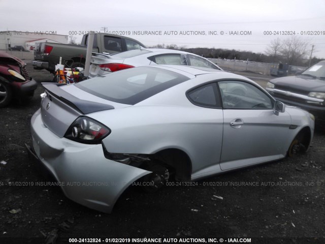 KMHHN66FX7U254753 - 2007 HYUNDAI TIBURON GT/SE/GT LIMITED SILVER photo 4