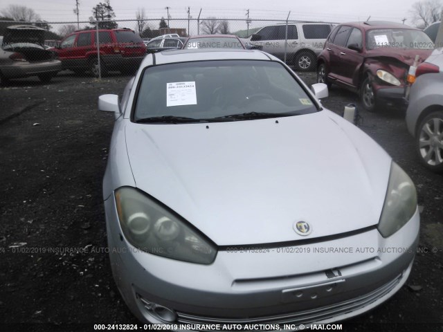 KMHHN66FX7U254753 - 2007 HYUNDAI TIBURON GT/SE/GT LIMITED SILVER photo 6