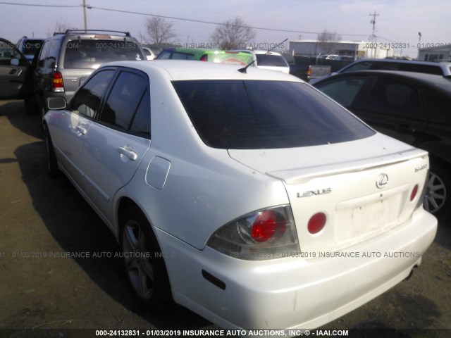 JTHBD192120047708 - 2002 LEXUS IS 300 WHITE photo 3