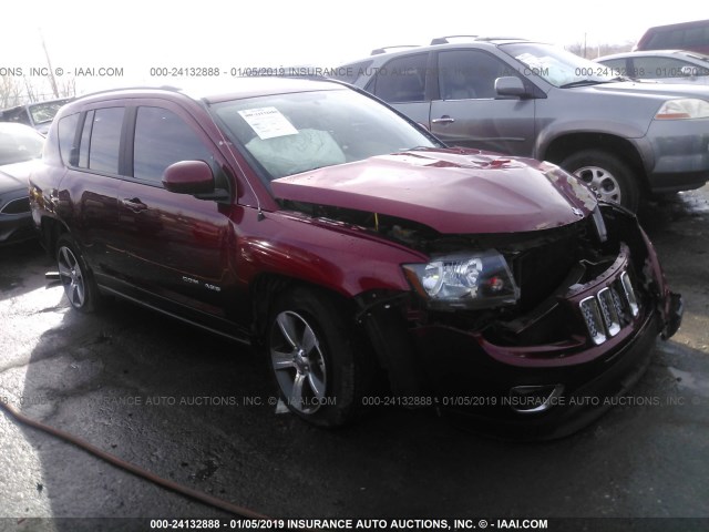 1C4NJCEAXGD591110 - 2016 JEEP COMPASS LATITUDE RED photo 1