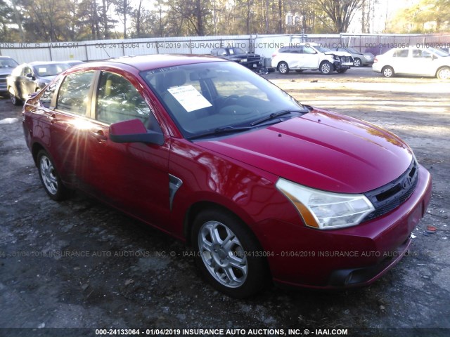 1FAHP35N08W276973 - 2008 FORD FOCUS SE/SEL/SES RED photo 1