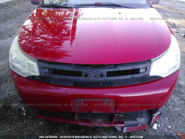 1FAHP35N08W276973 - 2008 FORD FOCUS SE/SEL/SES RED photo 6
