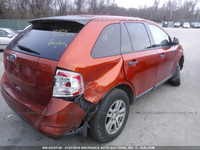 2FMDK36C28BB04462 - 2008 FORD EDGE SE ORANGE photo 4