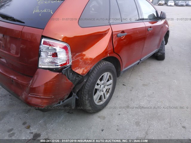 2FMDK36C28BB04462 - 2008 FORD EDGE SE ORANGE photo 6