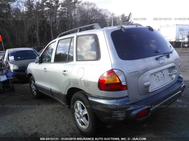 KM8SB12B73U566575 - 2003 HYUNDAI SANTA FE GL SILVER photo 3