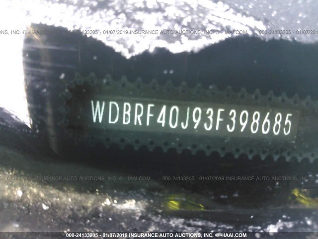 WDBRF40J93F398685 - 2003 MERCEDES-BENZ C 230K SPORT SEDAN BLACK photo 9