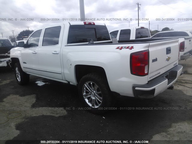 3GCUKTEJ2JG186152 - 2018 CHEVROLET SILVERADO K1500 HIGH COUNTRY WHITE photo 3