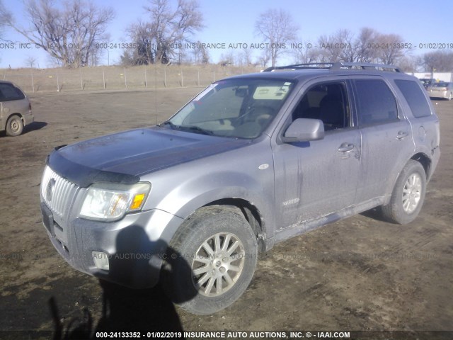 4M2CU97108KJ36806 - 2008 MERCURY MARINER PREMIER SILVER photo 2