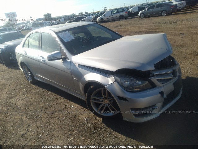 WDDGF4HB9CA601079 - 2012 MERCEDES-BENZ C 250 SILVER photo 1