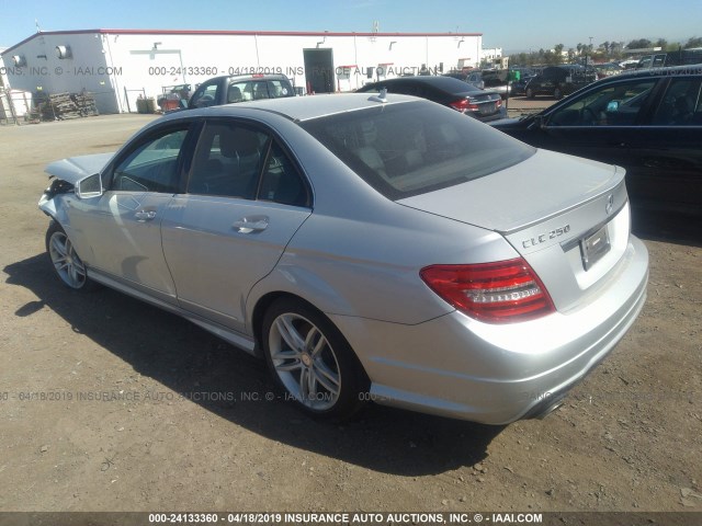 WDDGF4HB9CA601079 - 2012 MERCEDES-BENZ C 250 SILVER photo 3