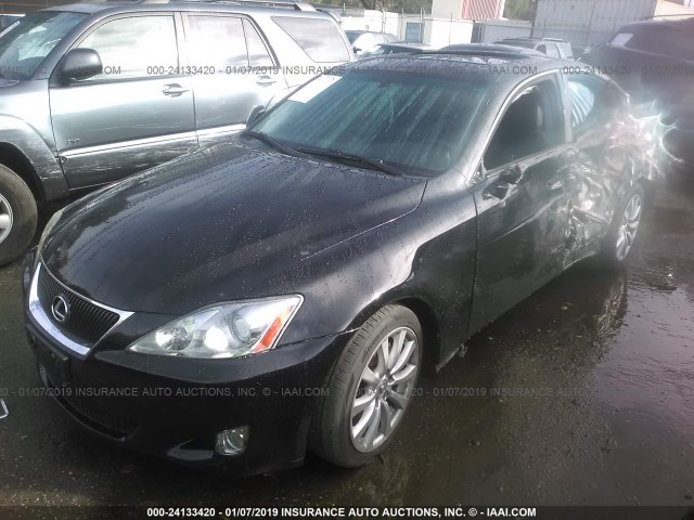 JTHBK262085077245 - 2008 LEXUS IS 250 BLACK photo 2