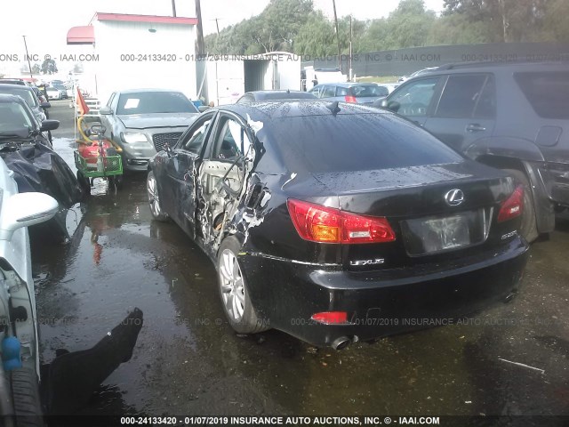 JTHBK262085077245 - 2008 LEXUS IS 250 BLACK photo 3