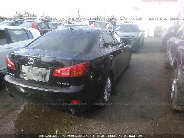 JTHBK262085077245 - 2008 LEXUS IS 250 BLACK photo 4