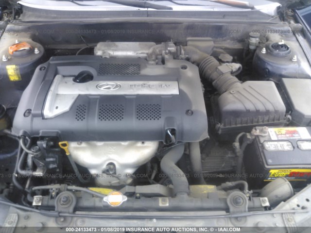 KMHDN46D55U942772 - 2005 HYUNDAI ELANTRA GLS/GT BLUE photo 10