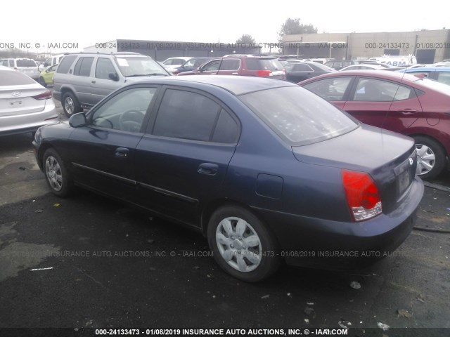 KMHDN46D55U942772 - 2005 HYUNDAI ELANTRA GLS/GT BLUE photo 3