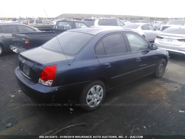 KMHDN46D55U942772 - 2005 HYUNDAI ELANTRA GLS/GT BLUE photo 4