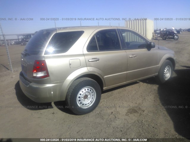 KNDJD733X55494045 - 2005 KIA SORENTO EX/LX TAN photo 4