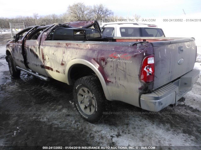 1FTWW31R38EB18582 - 2008 FORD F350 SRW SUPER DUTY BURGUNDY photo 3