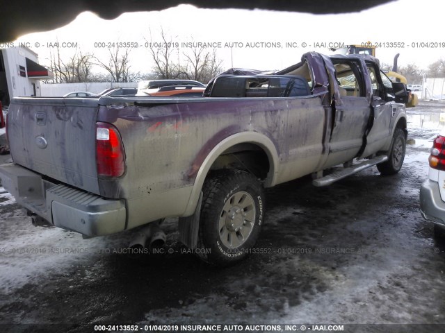 1FTWW31R38EB18582 - 2008 FORD F350 SRW SUPER DUTY BURGUNDY photo 4