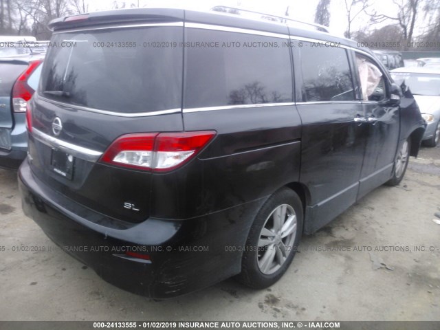 JN8AE2KP6B9008814 - 2011 NISSAN QUEST S/SV/SL/LE BLACK photo 4