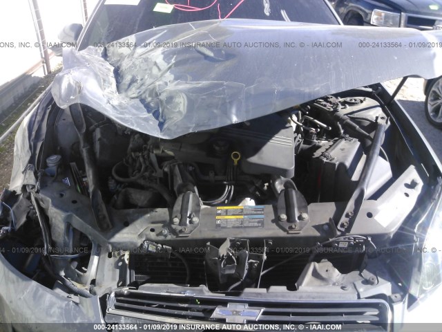 2G1WU581269146500 - 2006 CHEVROLET IMPALA LTZ GRAY photo 10