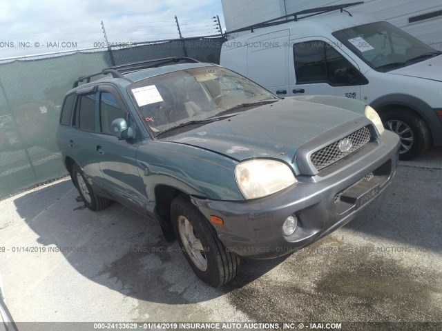 KM8SC13D13U448695 - 2003 HYUNDAI SANTA FE GLS/LX GREEN photo 1