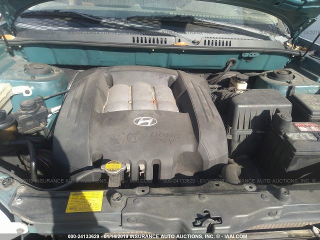 KM8SC13D13U448695 - 2003 HYUNDAI SANTA FE GLS/LX GREEN photo 10