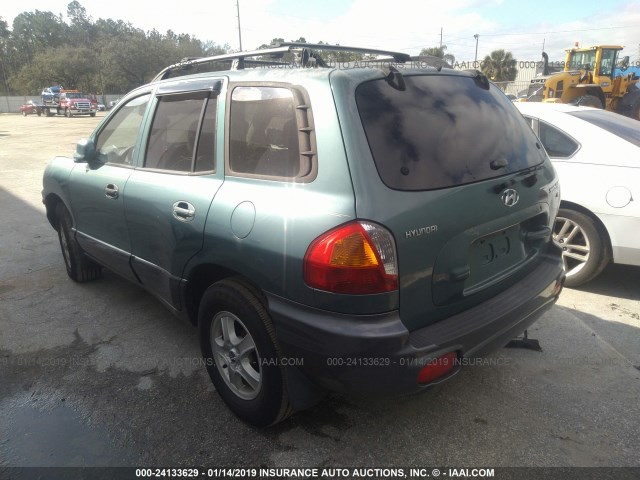 KM8SC13D13U448695 - 2003 HYUNDAI SANTA FE GLS/LX GREEN photo 3