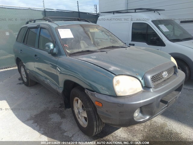 KM8SC13D13U448695 - 2003 HYUNDAI SANTA FE GLS/LX GREEN photo 6