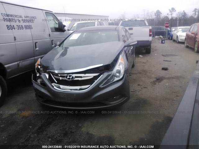 5NPEC4AC9DH607956 - 2013 HYUNDAI SONATA SE/LIMITED GRAY photo 2