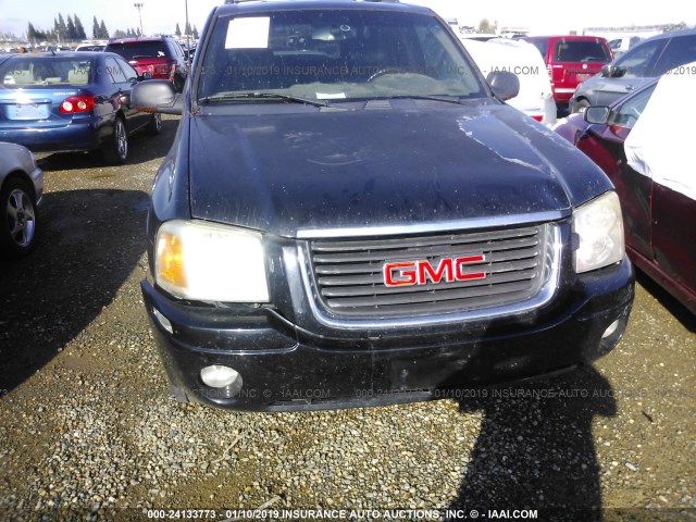 1GKDT13S432263472 - 2003 GMC ENVOY BLACK photo 6