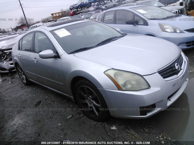 1N4BA41E28C833161 - 2008 NISSAN MAXIMA SE/SL SILVER photo 1